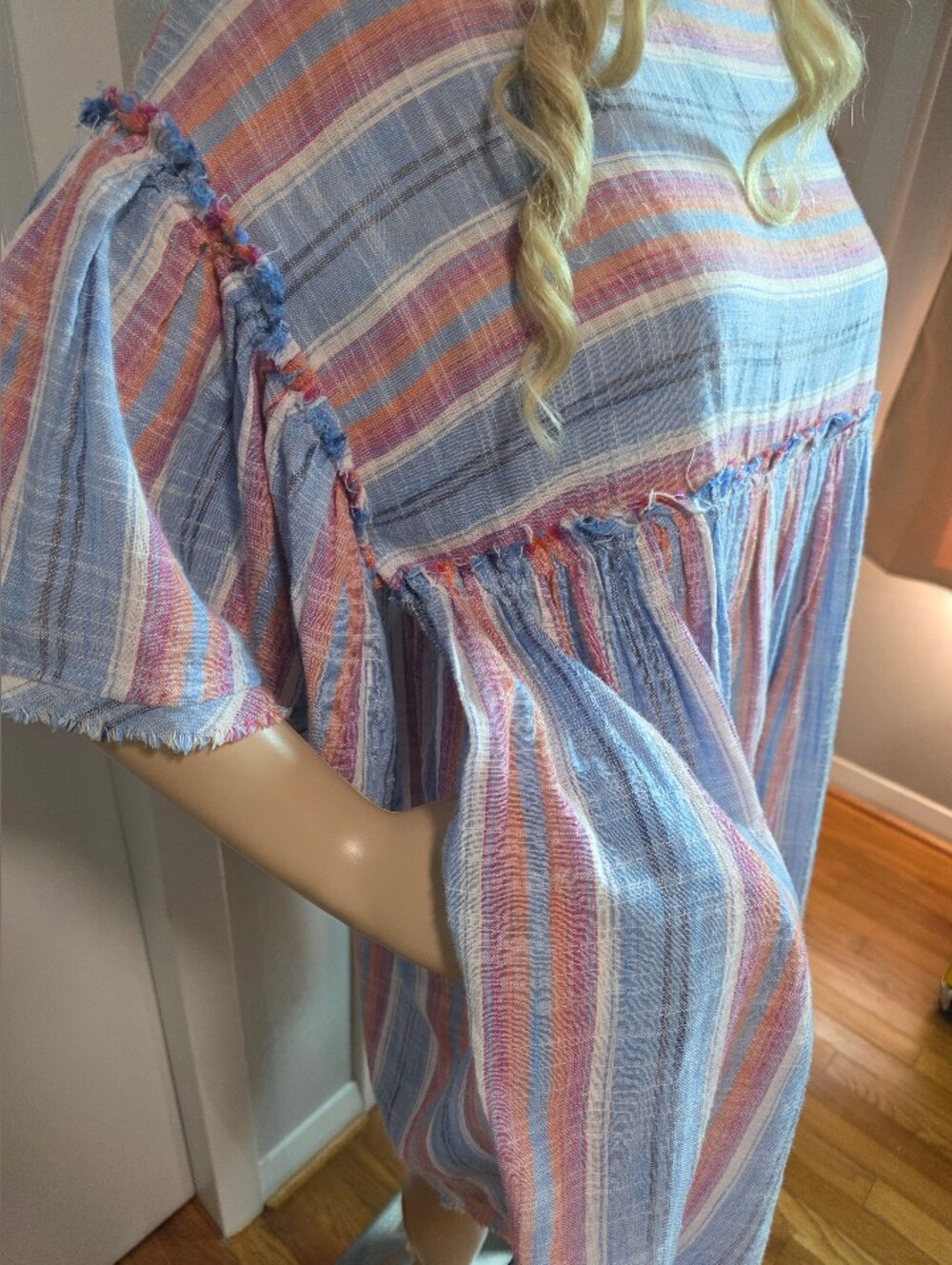Free People Striped Gauze Mini Dress / Tunic S/P